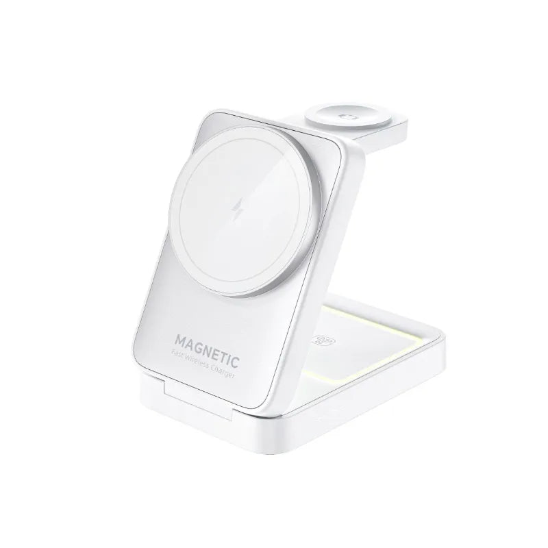 Foldable 3 in 1 Magnetic Wireless Charger Stand for Magsafe Iphone 15 14 13 12 Apple Watch 2-8 Airpods Pro Fast Charging Station